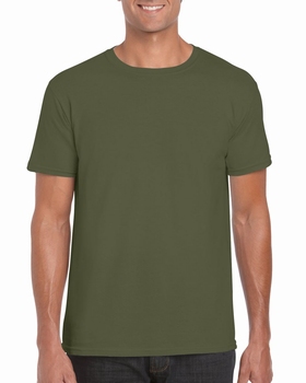T-SHIRT MEN GILDAN GI64000 - MILITARY GREEN T-SHIRT MEN GILDAN GI64000 - MILITARY GREEN