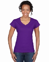 V-NECK WOMEN  GILDAN GIL64V00  - PURPLE - S 