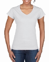 V-NECK WOMEN  GILDAN GIL64V00  - WHITE - L 