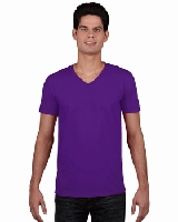 T-SHIRT MEN GILDAN GI64V00 - PURPLE - S 