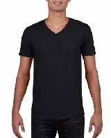 T-SHIRT MEN GILDAN GI64V00 - BLACK - L 