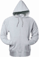 SWEATSHIRT HOODED ZIP KARIBAN KA444 - GREY - L 