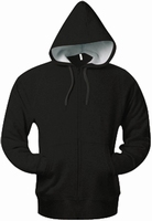 SWEATSHIRT HOODED ZIP KARIBAN KA444 - BLACK 